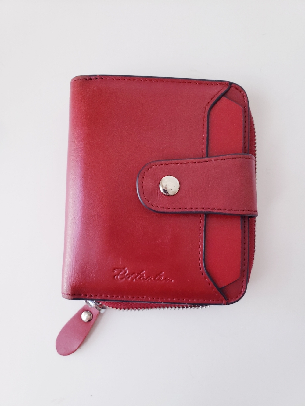 Vintage Small Red Leather Wallet